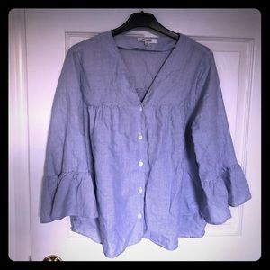 Madewell Ruffle-sleeve top